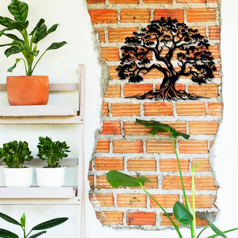 Tree of Life Wall Art,Metal Tree Wall Decor in Matte Black,Nature-Inspired Tr... gallery