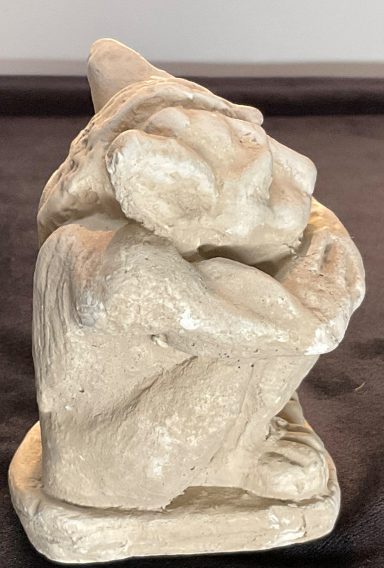 Miniature Gargoyle Figurine. Pensive Style Gothic Statue. 3.25” x 2” gallery
