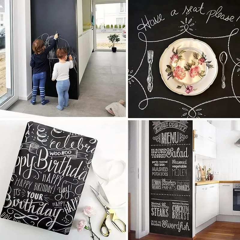 Extra Large Chalkboard Paper Roll Peel and Stick Chalk Board Wallpaper(+5 Cha... gallery