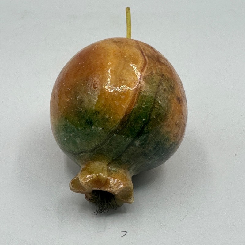 Vintage Italian Alabaster Stone Fruit Pomegranate Hand Carved Marble MCM gallery