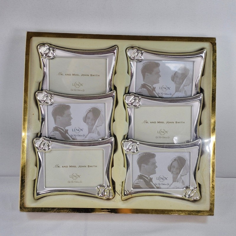 Lenox Wedding Promises Silverplated Placecard Holders Mini Frames Set of 6 New