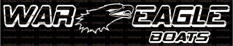 War Eagle Boats II- Outdoor Sports – Vinyl Die-Cut Peel N’ Stick Decals/Stickers