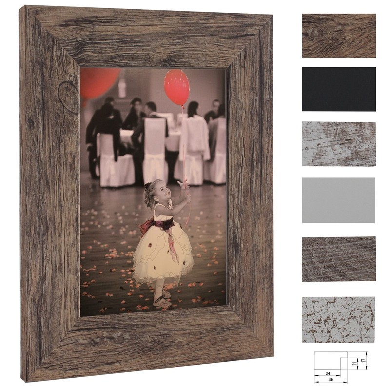 Picture Frame Rio Wood MDF Photo Poster Frame, Color Selectable Size, 1 9/16in