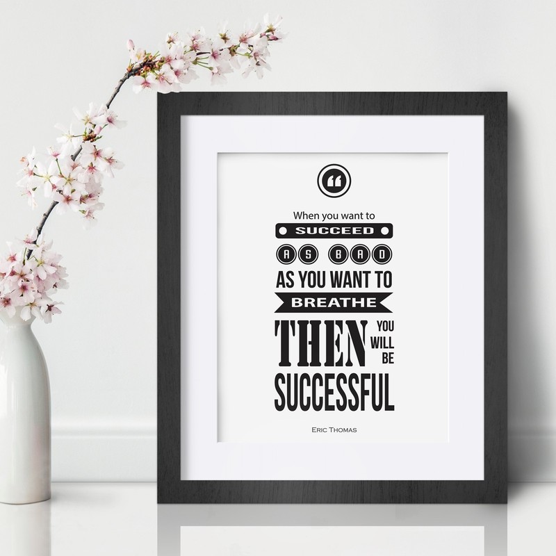 Eric Thomas Inspirational Wall Art Print Motivational Quote Poster Decor Gift