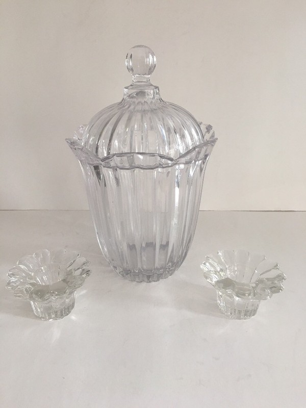 Glass Vase and Candle Holders – Free Shipping