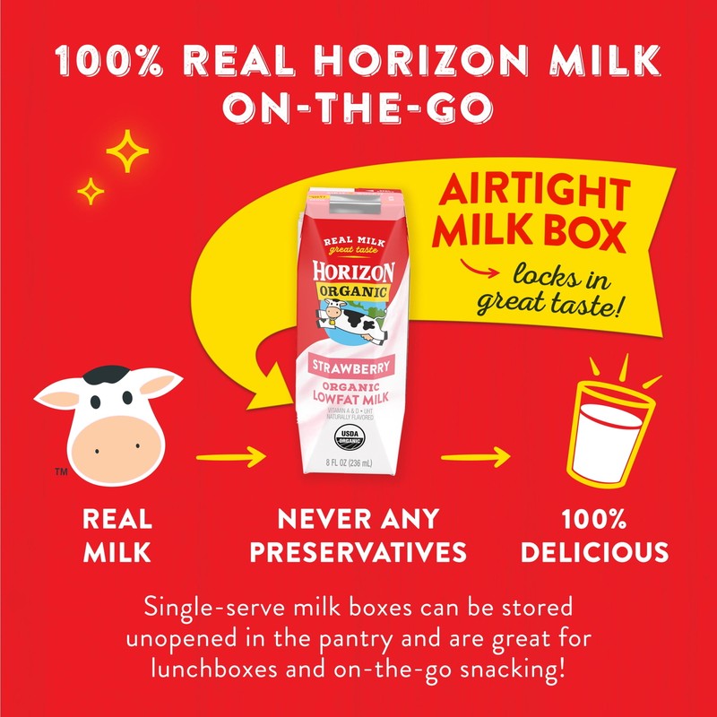 % Low Fat Milk Boxes, Strawberry, 8 fl oz, 12 Pack gallery