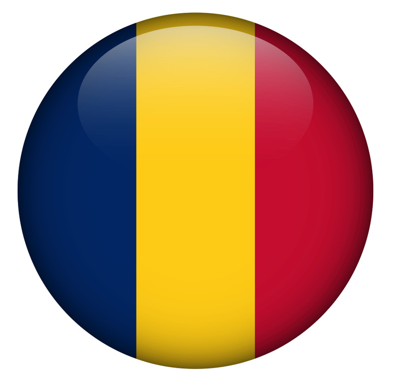 Romania Flag Vinyl Decal / Sticker ** 5 Sizes ** (round)
