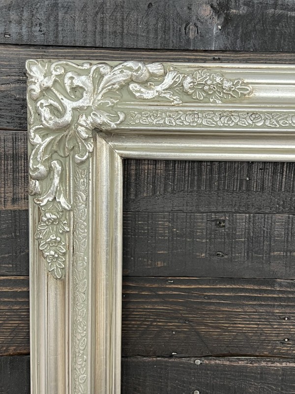 16 x 20 In Stock-Traditional compo XL ornate corners wood frame,Silver Leaf gallery