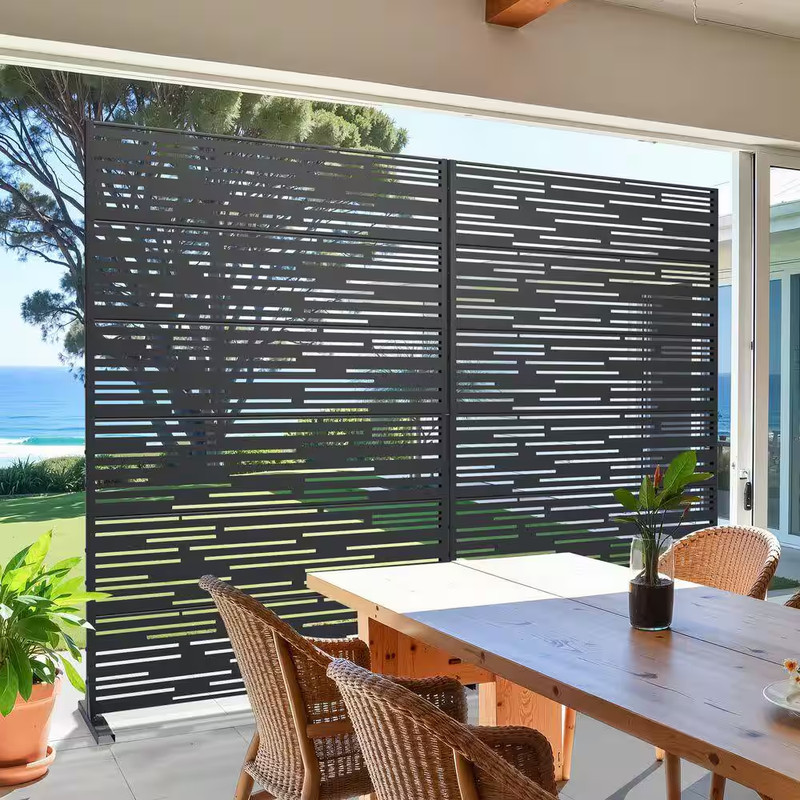 75 In. X 48 In. Outdoor Black Wall Applique or Wall Decal Decor Privacy Fence Sc gallery