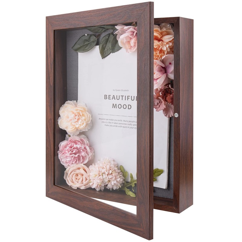 Golden State Art, 11×14 Shadow Box Frame Display Case, 2-inch Depth, Great fo…