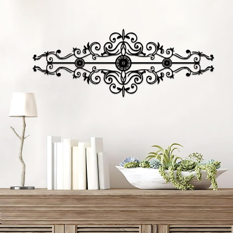Metal Scroll Wall Decor Rustic Iron Wall Medallion Small Traditional Scroll Arts gallery