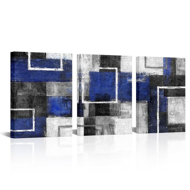 Abstract Wall Art Geometric Line Painting Picture Bathroom Bedroom Wall Decor…