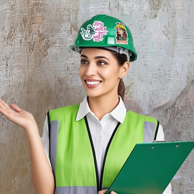 Women Hard Hat Stickers | Blue Collar Decals for Hardhat | Woman in Trade Empowe gallery