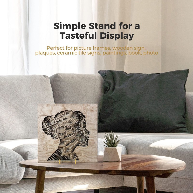 TR-LIFE 4 Pack 6 Inch Plate Stands for Display - Metal Easel Holder Stand for... gallery