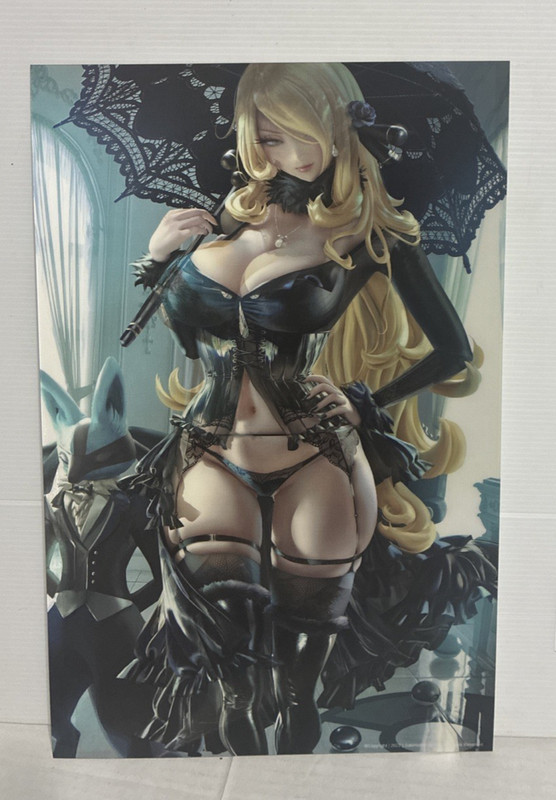 Pokemon Trainer Cynthia Lucario 3D Lenticular Flip Effect 11″x17″ Sakimichan Art