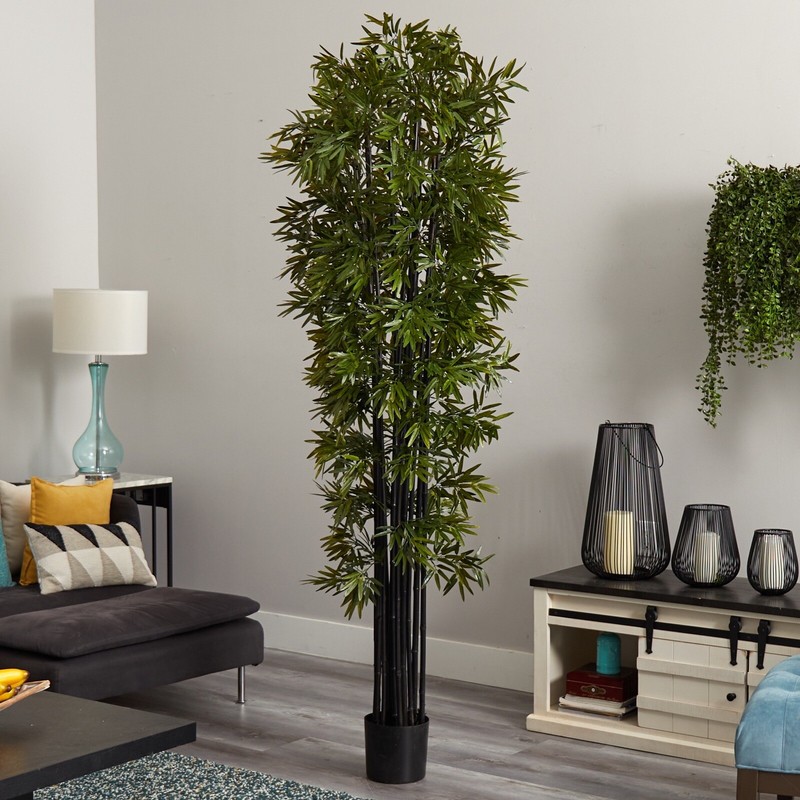 7’ Artificial Black Bamboo Tree UV (Indoor/Outdoor) Home Decor. Retail $269