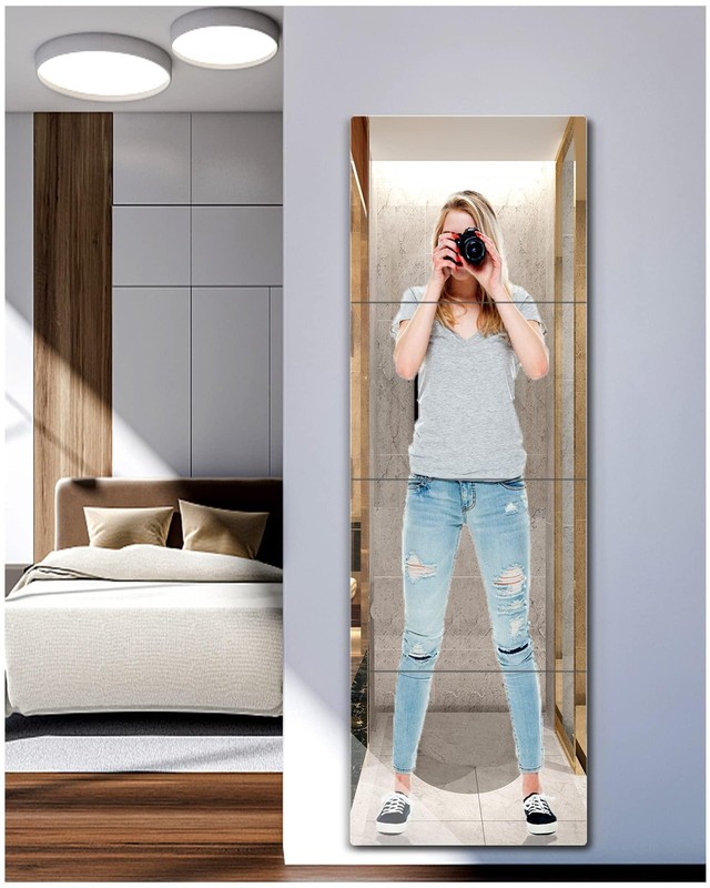 Unbreakable Full Length Mirror For Wall Mounted, Over The Door Mirror, Full B…