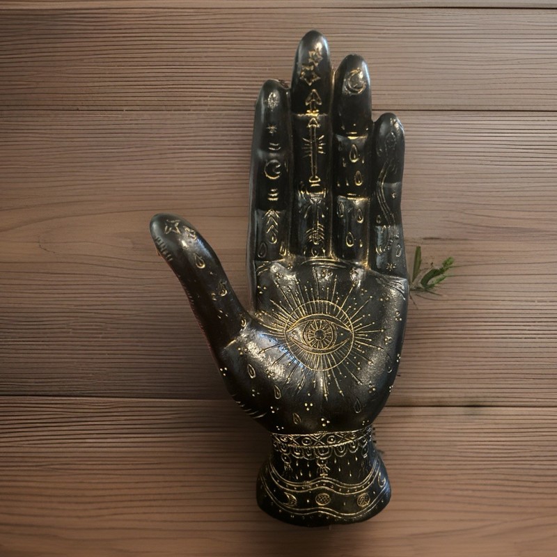 Hand Hamsa Evil Eye 9.5 Inch Astrology Spiritual Art Decoration gallery