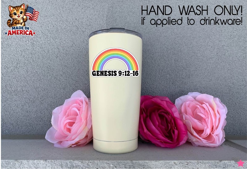 Genesis 9:12-16 Decal Sticker Rainbow Religious Meaning Bible Verse Quote God gallery