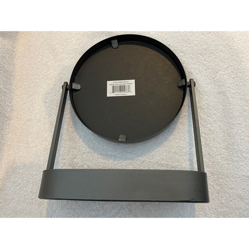 Modern Swivel Tabletop Vanity Mirror With Cosmetic Holding Tray - Brand New gallery