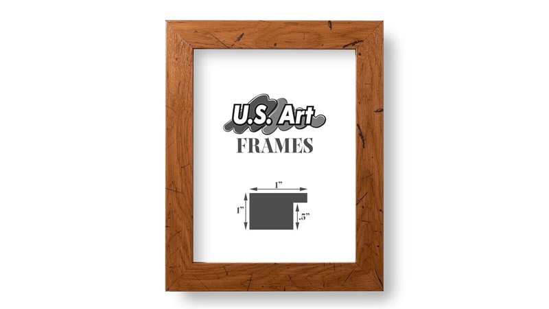 US Art Frames 1″ Flat Distressed Oak MDF Wall Decor Picture Poster Frame, CS2