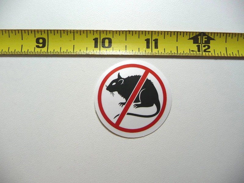 NO RATS #1 SMALL STICKER DECAL JOB OCCUPATION PROFESSION FUNNY