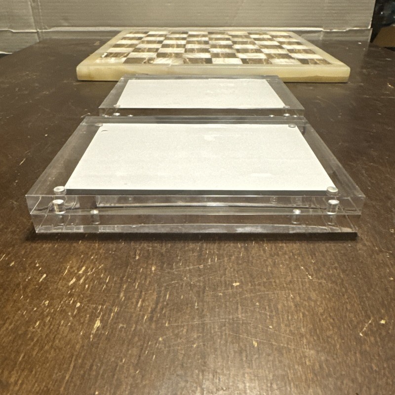 2 Acrylic Picture Frame 5 x 7 Inch Frame Horizontal Microfiber 10+10MM Thickness gallery