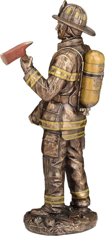 Firefighter “Be Proud, Be Brave, Be Prepared” Cold Cast Bronze Statue Figurine gallery