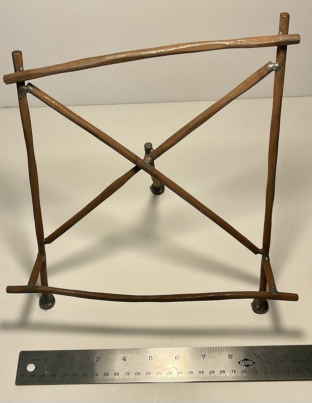 Handcrafted Industrial Rustic Metal Easel Stand, approx. 12”H X 10”W X 7”D gallery