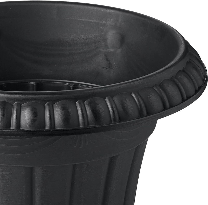 Arcadia Garden Products PL00BK Classic Traditional Plastic Urn 16 x 18, Black gallery