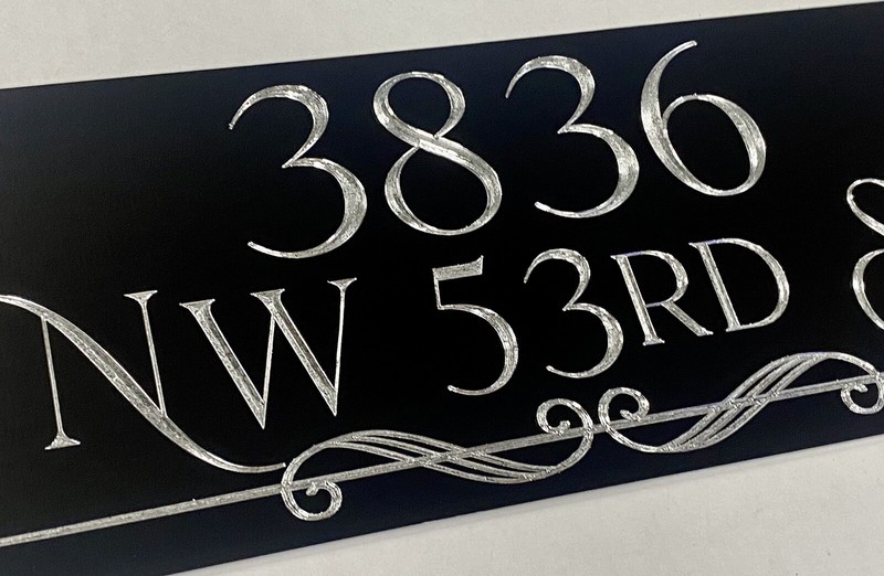 Engraved Personalized Custom House Home Number Street Address Metal Sign 14×5