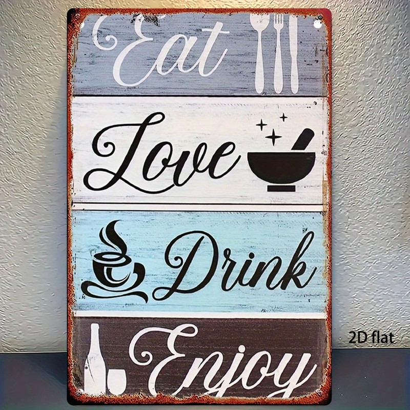 Metal Sign Retro Iron Art 8X12 Inch Distressed