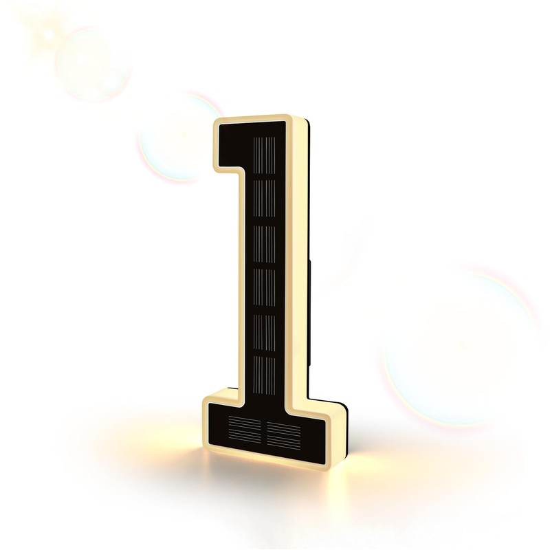 6.7 Inch Solar Lighted House Numbers for Outside, Light Up Waterproof LED Add…