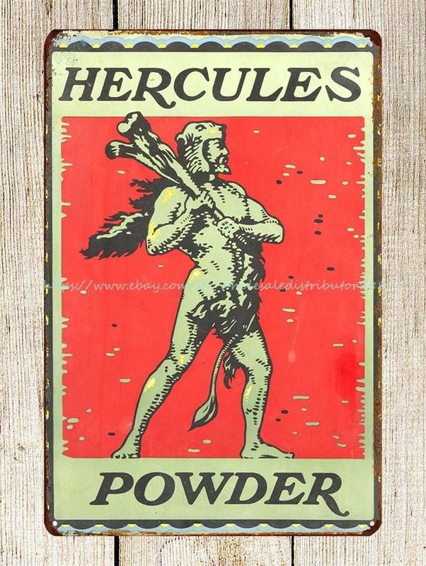 Gunpowder metal tin sign gun powder ammo shotgun firearm hunting