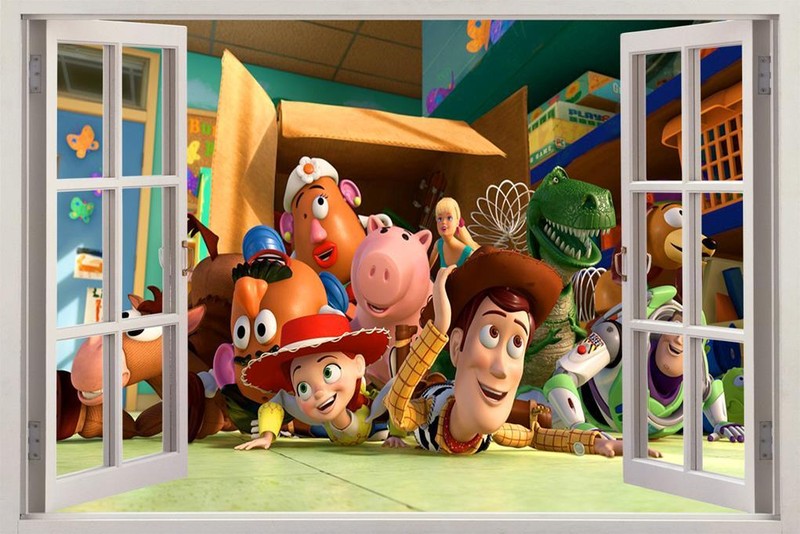 Toy Story Woody Buzz Lightyear 3D Window Decal Wall Sticker Decor Art Mural FS