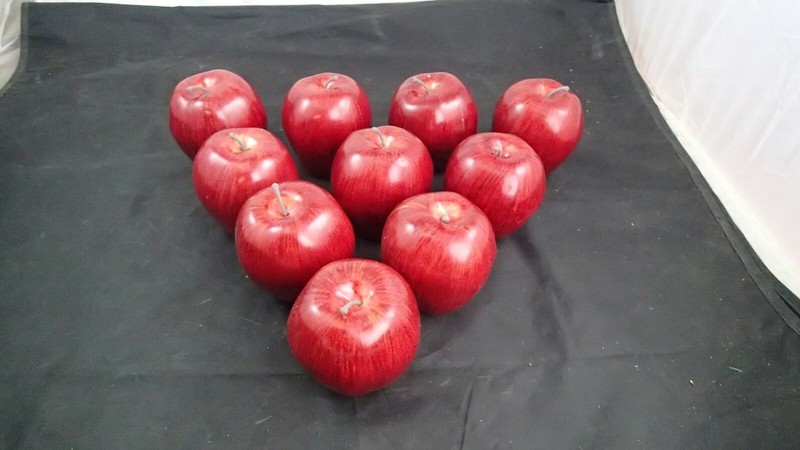Vintage 10 PCS Extra Large 3” Faux Red Apples Plastic Food Kitchen Home Decor