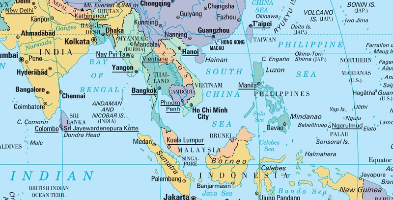 World Wall Map Robinson Projection Political gallery