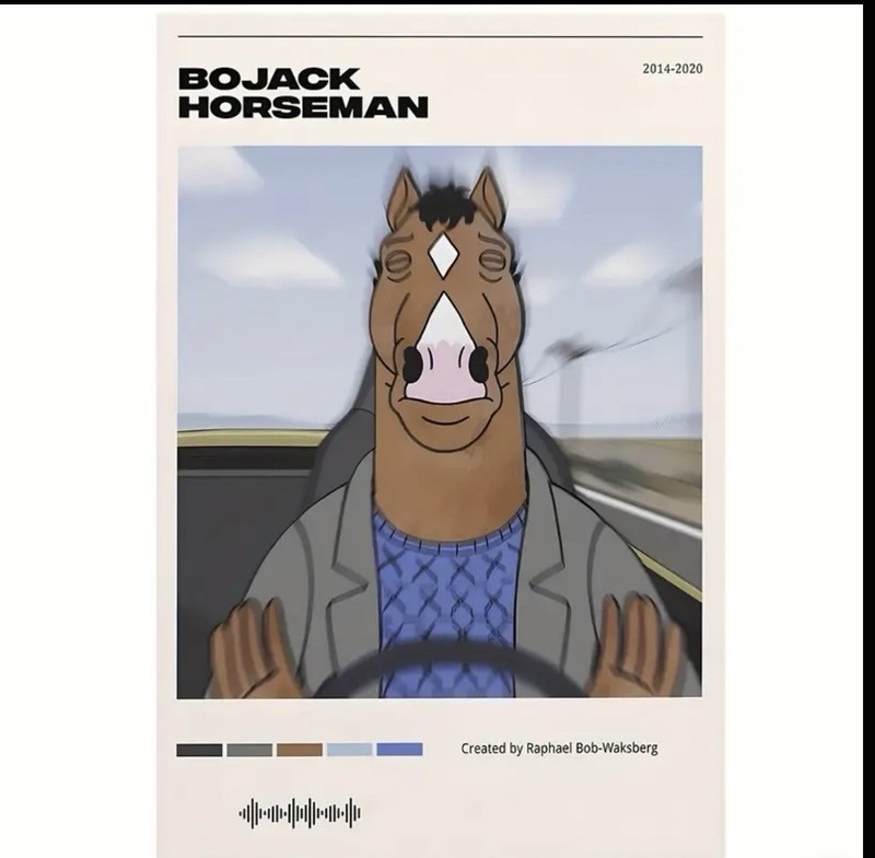Bojack Horseman Tv Show Poster Canvas Material 12×18 Inches!