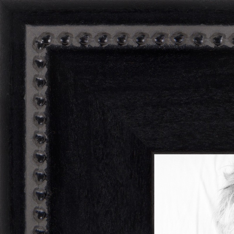 ArtToFrames 2″ Custom Poster Frame Matte Black w Beads Wood 4065 Large