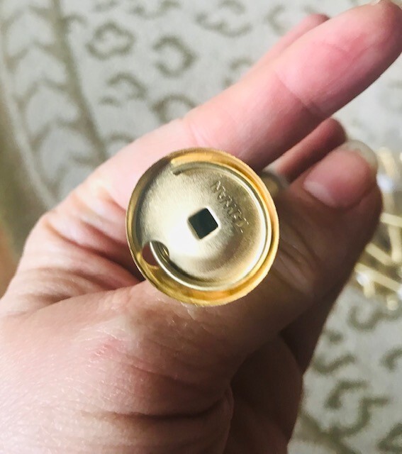 Door Spring Bumper Satin Brass Finish Set 15 Stopper Gold Metal Rubber Tip New gallery
