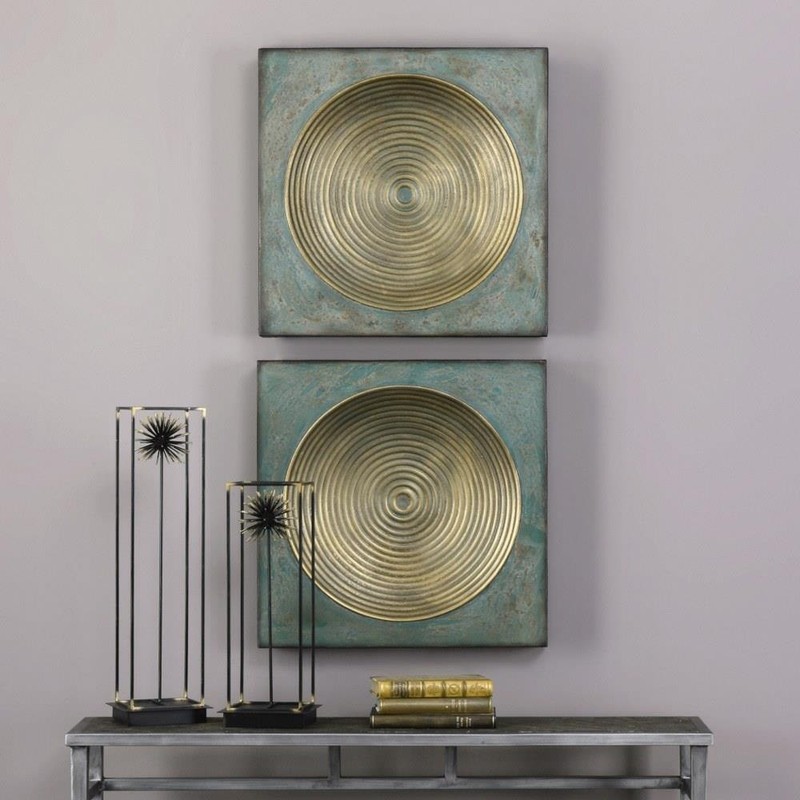 20 inch Square Wall Art (Set of 2) – 20 inches wide by 2.38 inches deep – Decor