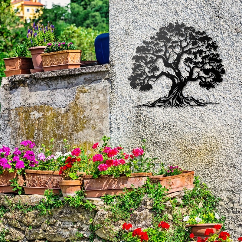Tree of Life Wall Art,Metal Tree Wall Decor in Matte Black,Nature-Inspired Tr... gallery