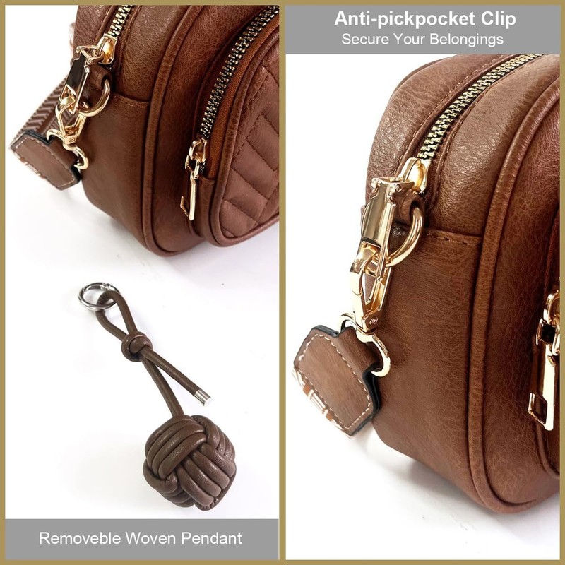 Small Quilted Crossbody Bags,Women Vegan Leather Shoulder Handbags Purses Wit... gallery