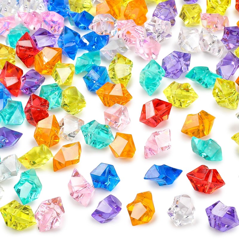 DomeStar 150PCS Acrylic Crushed Ice Gems Multicolor Vase Fillers Decor DIY