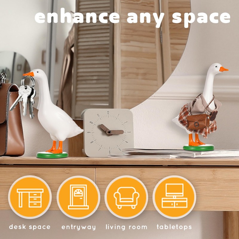 Desk Goose with Set of Three 7 Inch Desk Goose Outfits 7 Inches, Desktop Goos... gallery