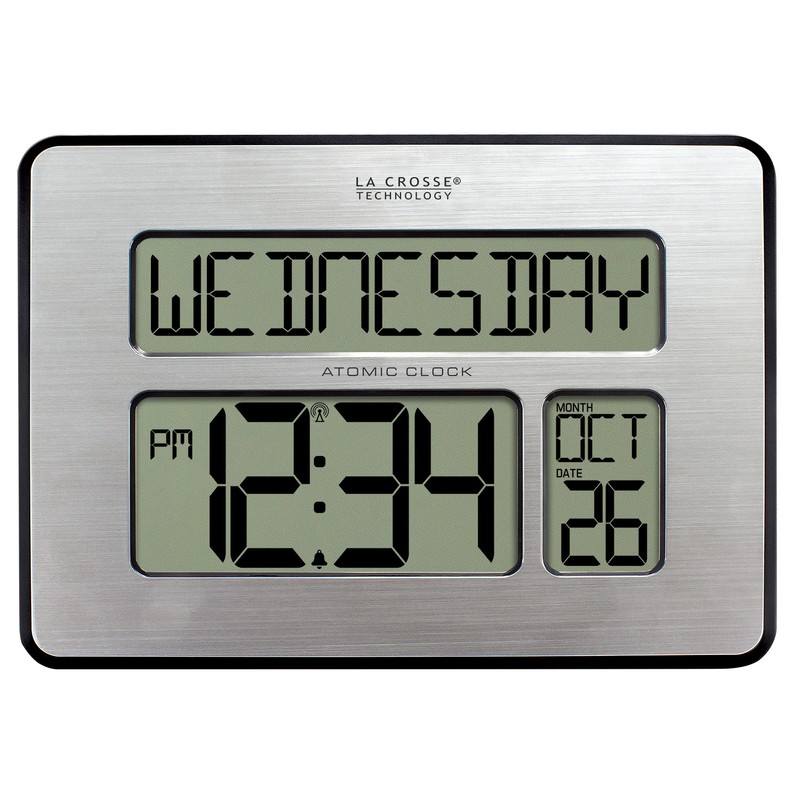 513-1419 La Crosse Technology 2″ Numbers Atomic Digital Wall Clock – Open Box