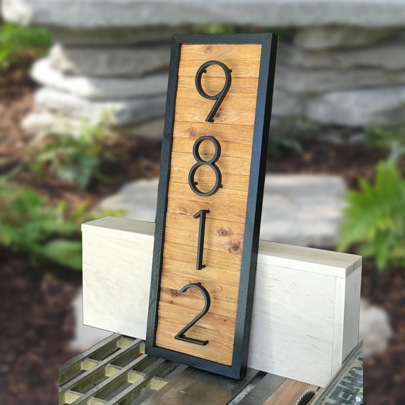 5" Floating Stainless Steel Address House Number, Modern Metal Anti-Rust Hous... gallery
