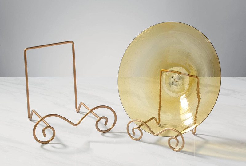 7 Inch Gold Stratford Metal Bowl Easel Bowl and Plate Stand gallery