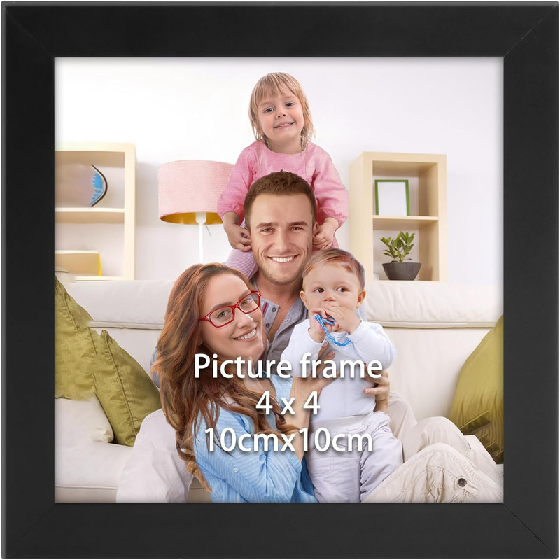8X10 Picture Frame Black, 8 by 10 Thin Photo Frame for Wall Tabletop Display, Si