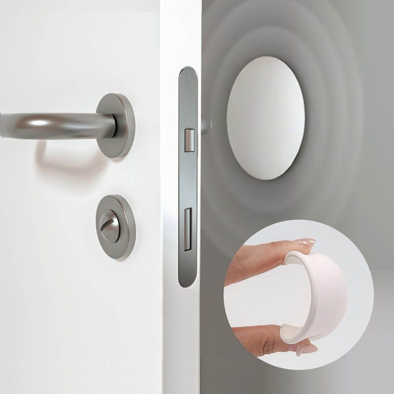 Door Stopper - 3.14" White Door Stoppers for Wall (8 Pack), with Heavy-Duty A... gallery